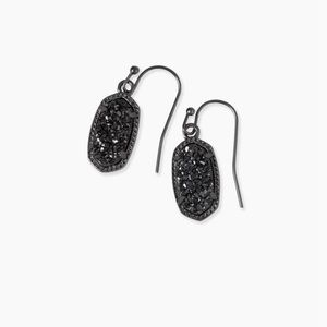 Kendra Scott Lee Gunmetal Drop Earrings in Black Drusy